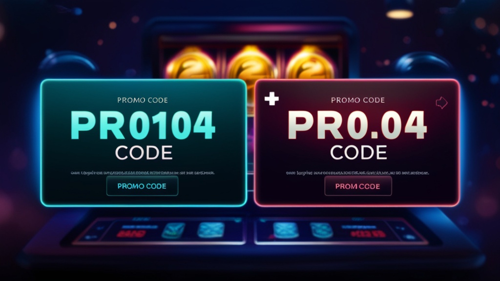 Schermo casino con due varianti di codice promo evidenziate